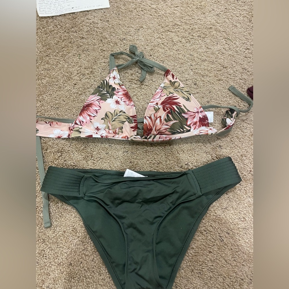 floral two piece swimsuit